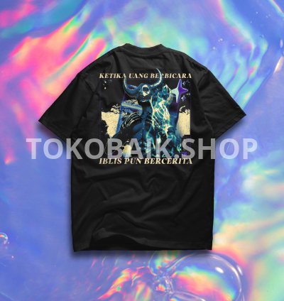 👕 Detail Produk Kaus Black Oversize GK138 (Jackpot & Devil)
